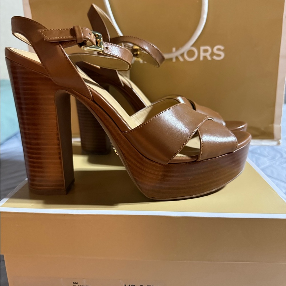 Michael Kors Brown Platform Heels